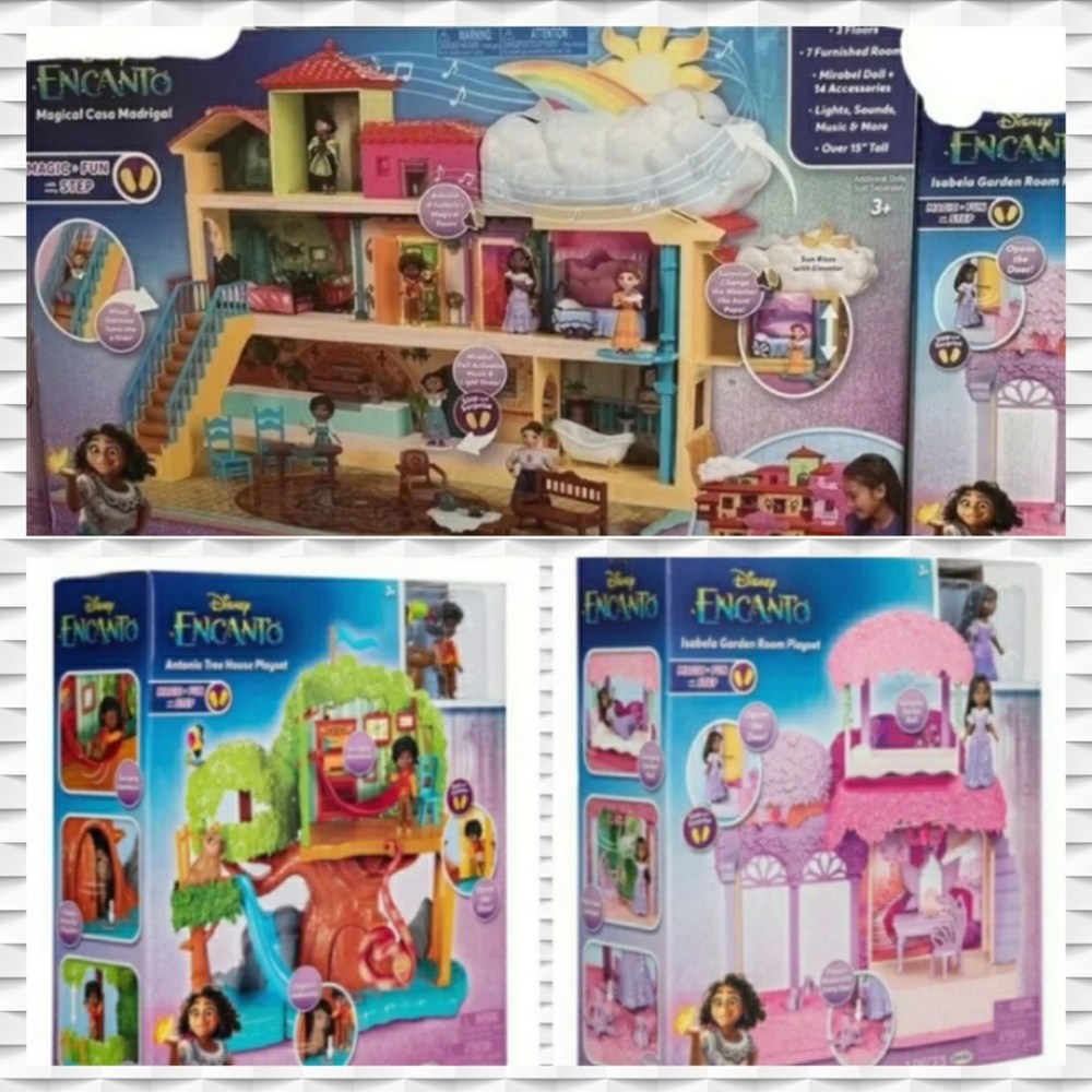 Casa Madrigal, Antonio's Treehouse, Isabela's Garden Room. Disney Encanto Bundle